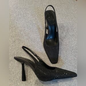 Zara crystal sling back heels size 39